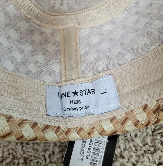 LONE STAR HATS PAPER STRAW FEDORA HAT w BLACK RIBBON HAT BAND - Picture 7 of 10